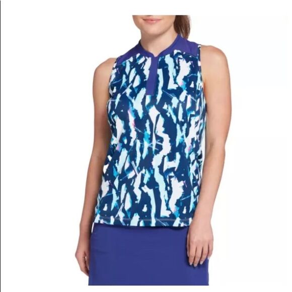 Slazenger Women's Fragment Back Slit Sleeveless Golf Polo medium - Picture 1 of 7